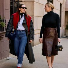 Photo of Who What Wear editors during New York Fashion Week.