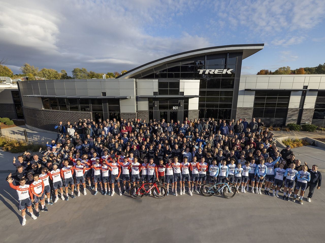 Trek HQ in Waterloo with its teams present