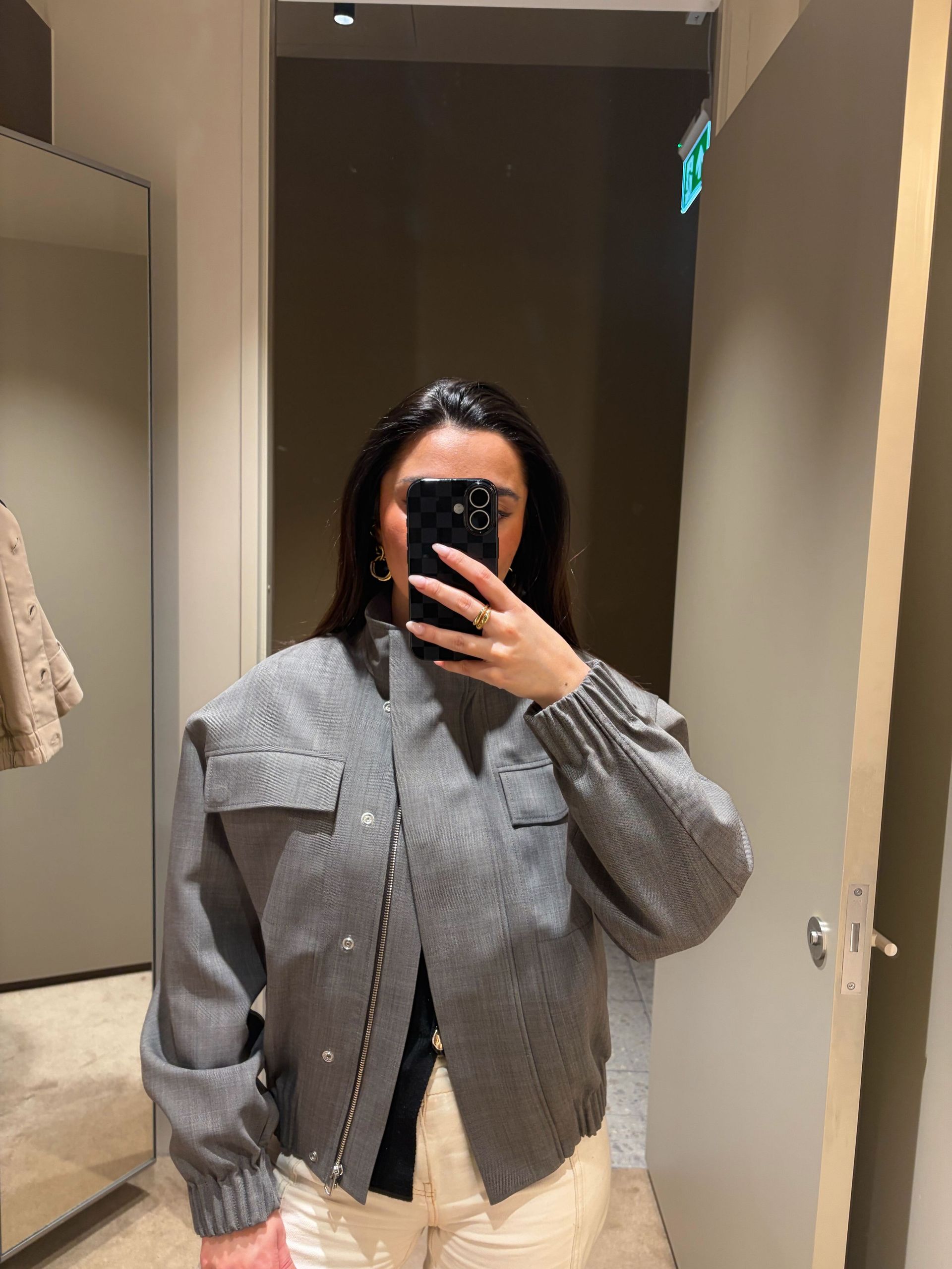 Marina wearing the COS jacket