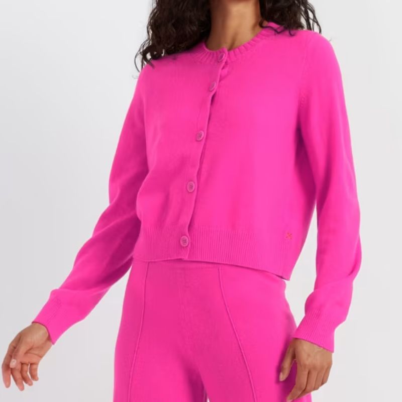 hot pink knitted cardigan from M&amp;amp;S