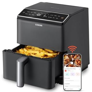 Cosori 6.8qt Air Fryer, 12-In-1 Dual Blaze for 360° Crispy Meals, No Shaking & Preheating to Fast Cooking With Bake, Roast, Broil, 100+in-App Recipes, Dishwasher Safe