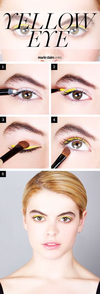 how to wear yellow eyeliner