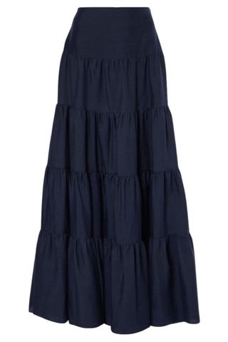 Falda larga de lino con capas de Gabriela Hearst Morse