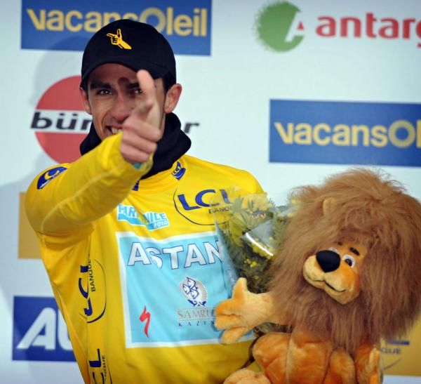 Alberto Contador (Astana) takes aim at his second Paris-Nice title