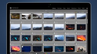 Screen showing Lightroom's Library module