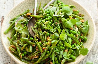 Greens with miso dressing