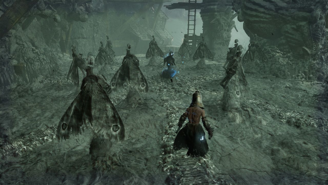 Lords of the Fallen boss weapons - Statues surrounding a body