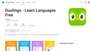 Google Play Store Website Duolingo Redesign