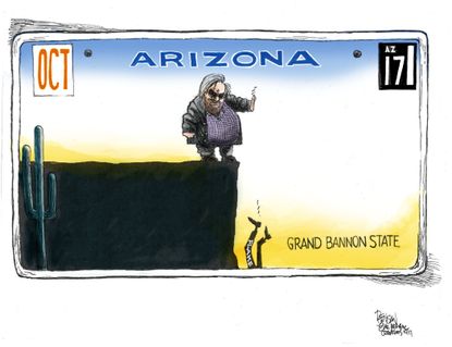 Political cartoon U.S. Steve Bannon Arizona