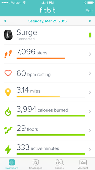 You can easily customize the widgets in the Fitbit app to view your stats and see your progress over time.