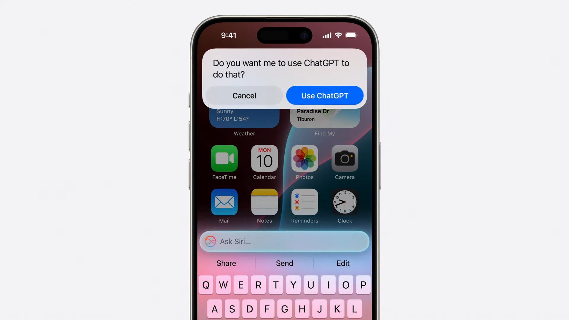 consentement chatgpt avec siri