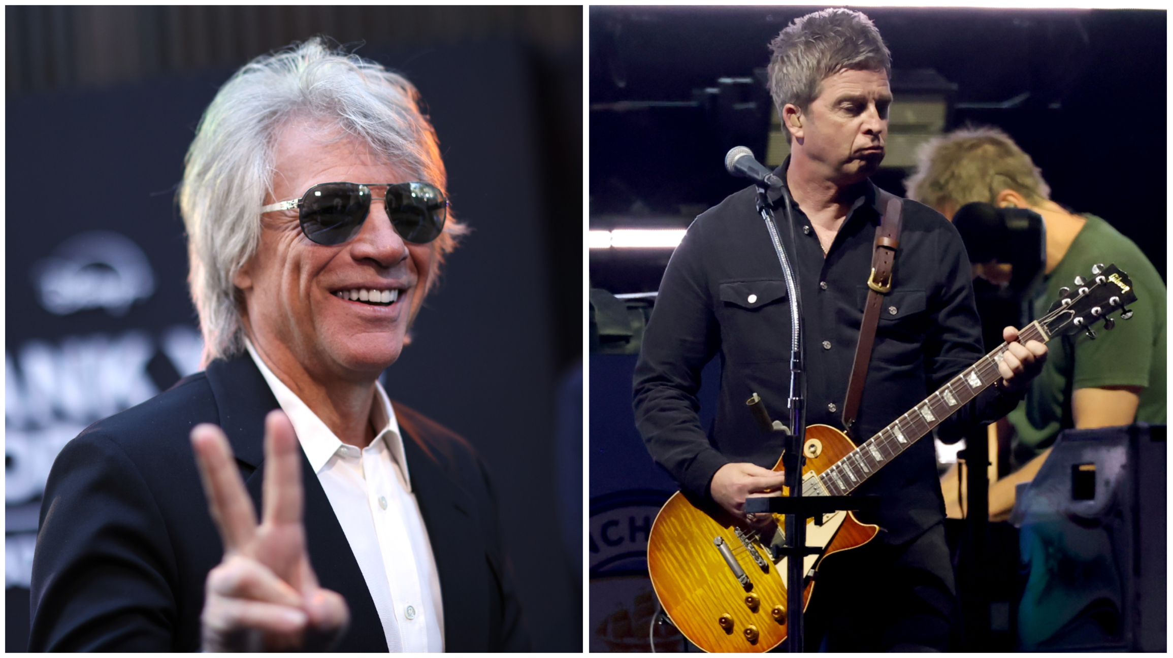 Jon Bon Jovi and Noel Gallagher composite image