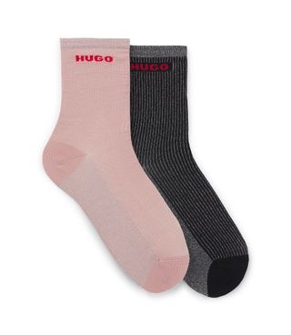 Two-Pack of Short-Length Socks With Logo Details