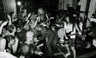Metallica onstage at the 100 Club
