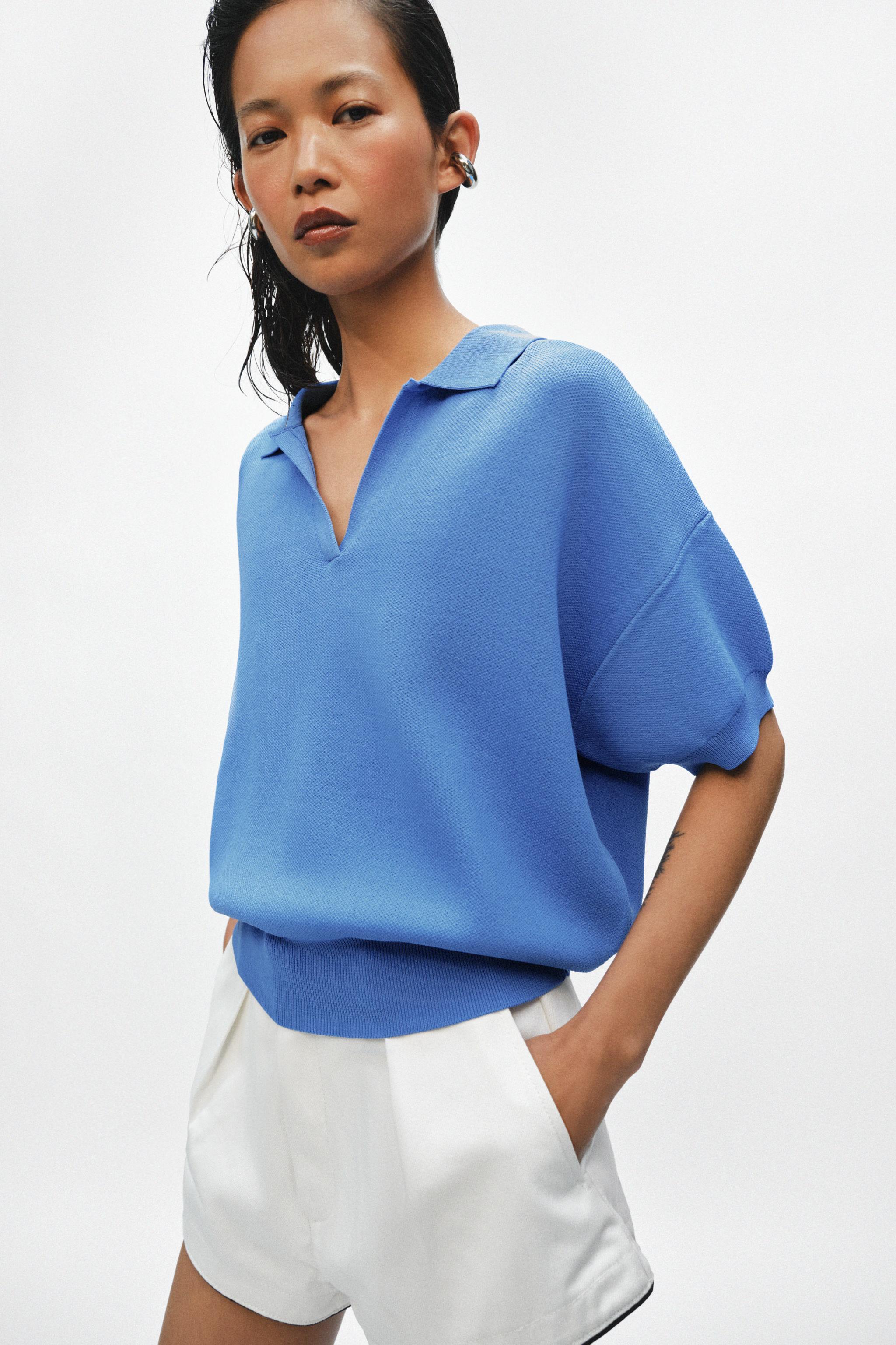 Short Sleeve Knit Polo Shirt
