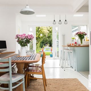 kitchen with open garden