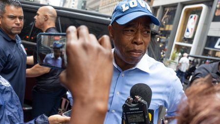 New York City Mayor Eric Adams attends the annual Labor Day Parade on September 7, 2024 in midtown Manhattan