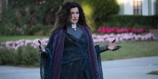 Agatha Harkness (Kathryn Hahn) stands ready for battle in WandaVision (2021)