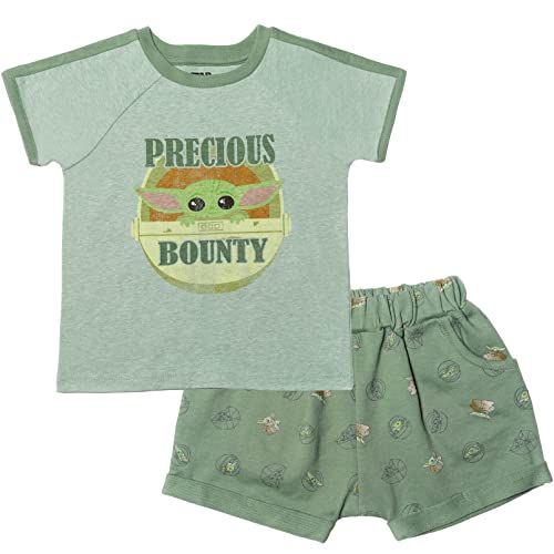 Baby Yoda Toddler T-Shirt Shorts Grey/green