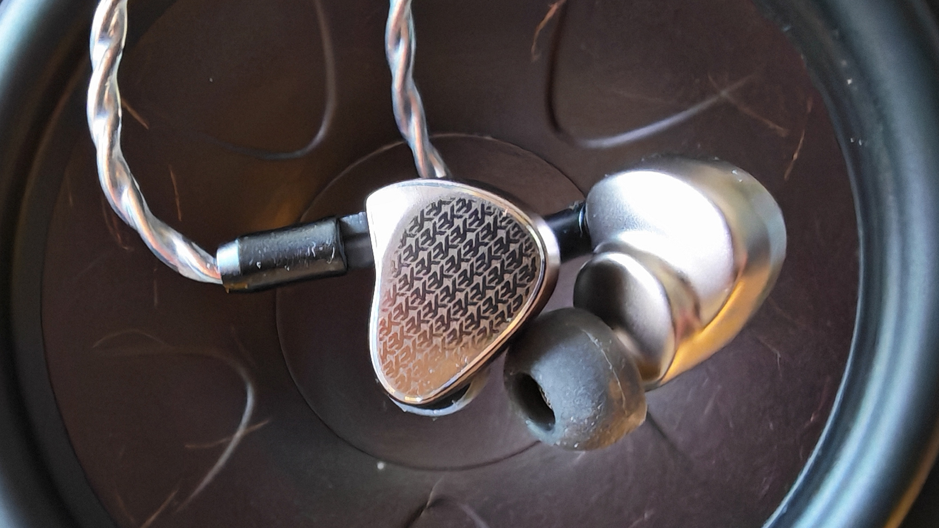 Various shots of the Kiwi Ears Halcyon IEM.