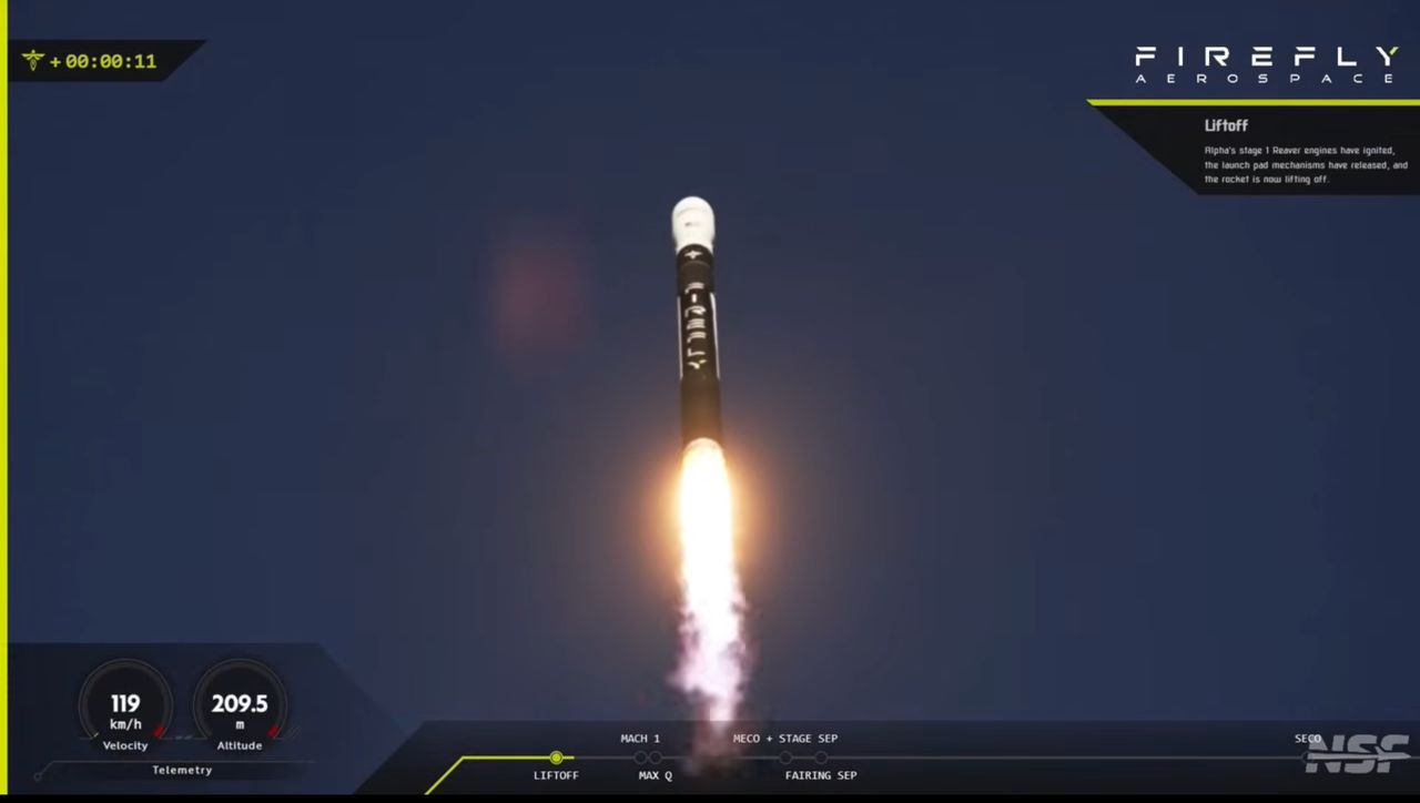 Firefly Aerospace's Alpha rocket reaches orbit on 1st launch since explosive accidents last year (video)