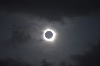 Light Halo Visible in Total Solar Eclipse