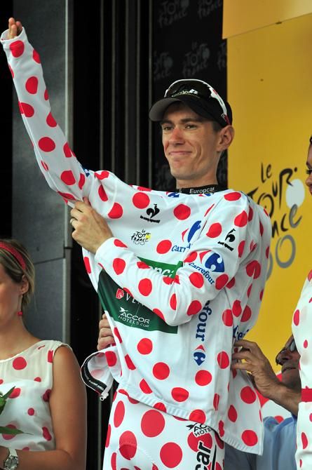 Pierre Rolland (Europcar) in polka dots