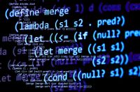 Code on screen.