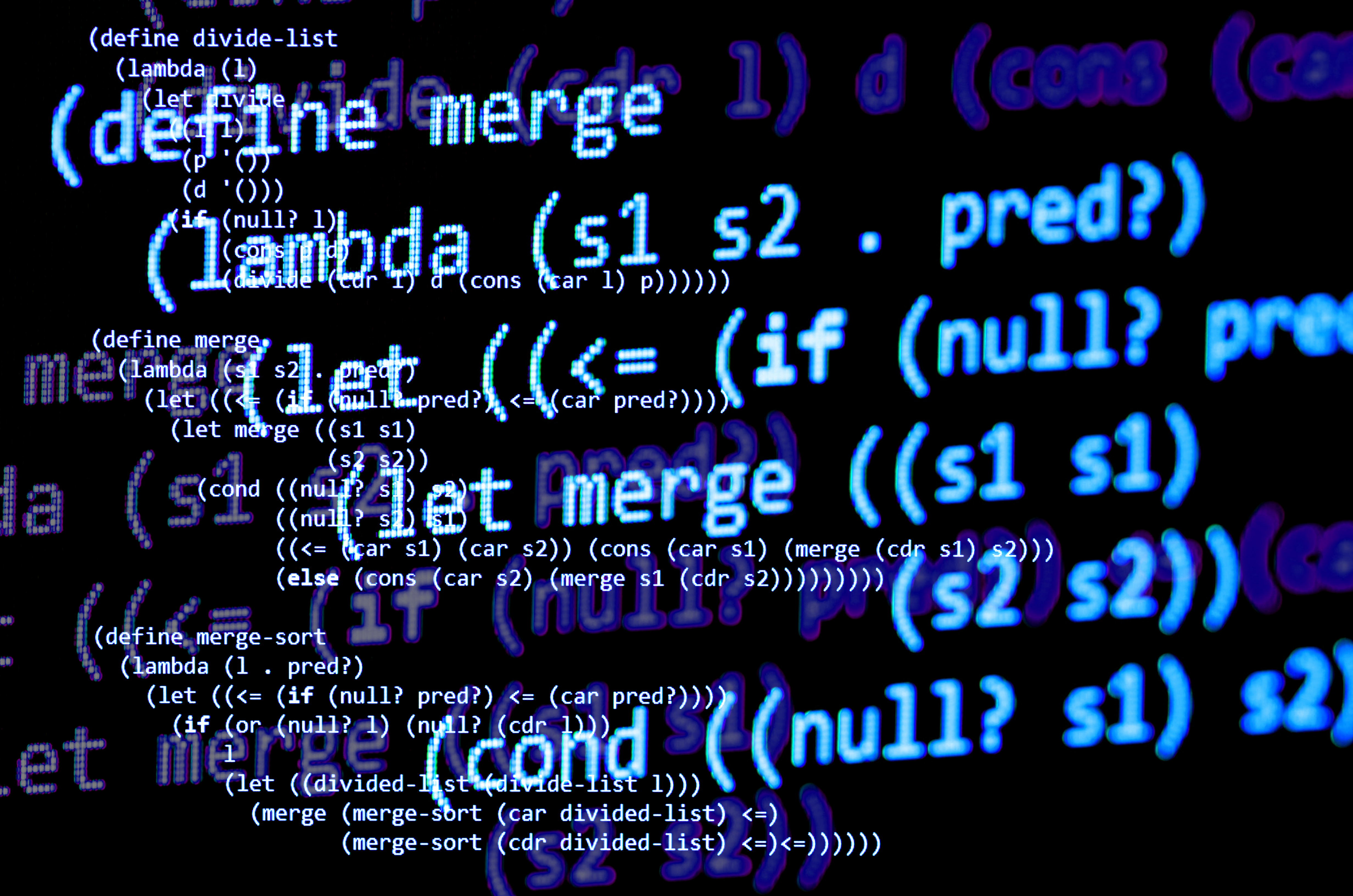 Code on screen.