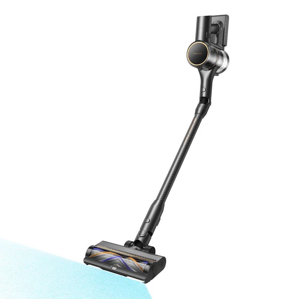 Dreame R20 Cordless Vacuum with foldable arm and LED lights on the head