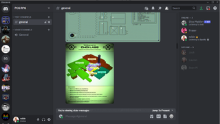 An image of one of my own RPG Discord servers, which I used to run the RPG Mothership.