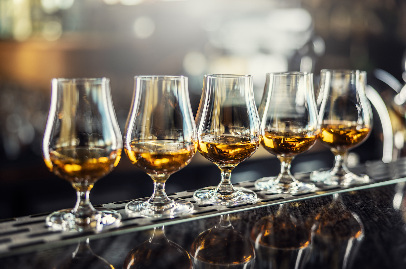 whisky in glasses