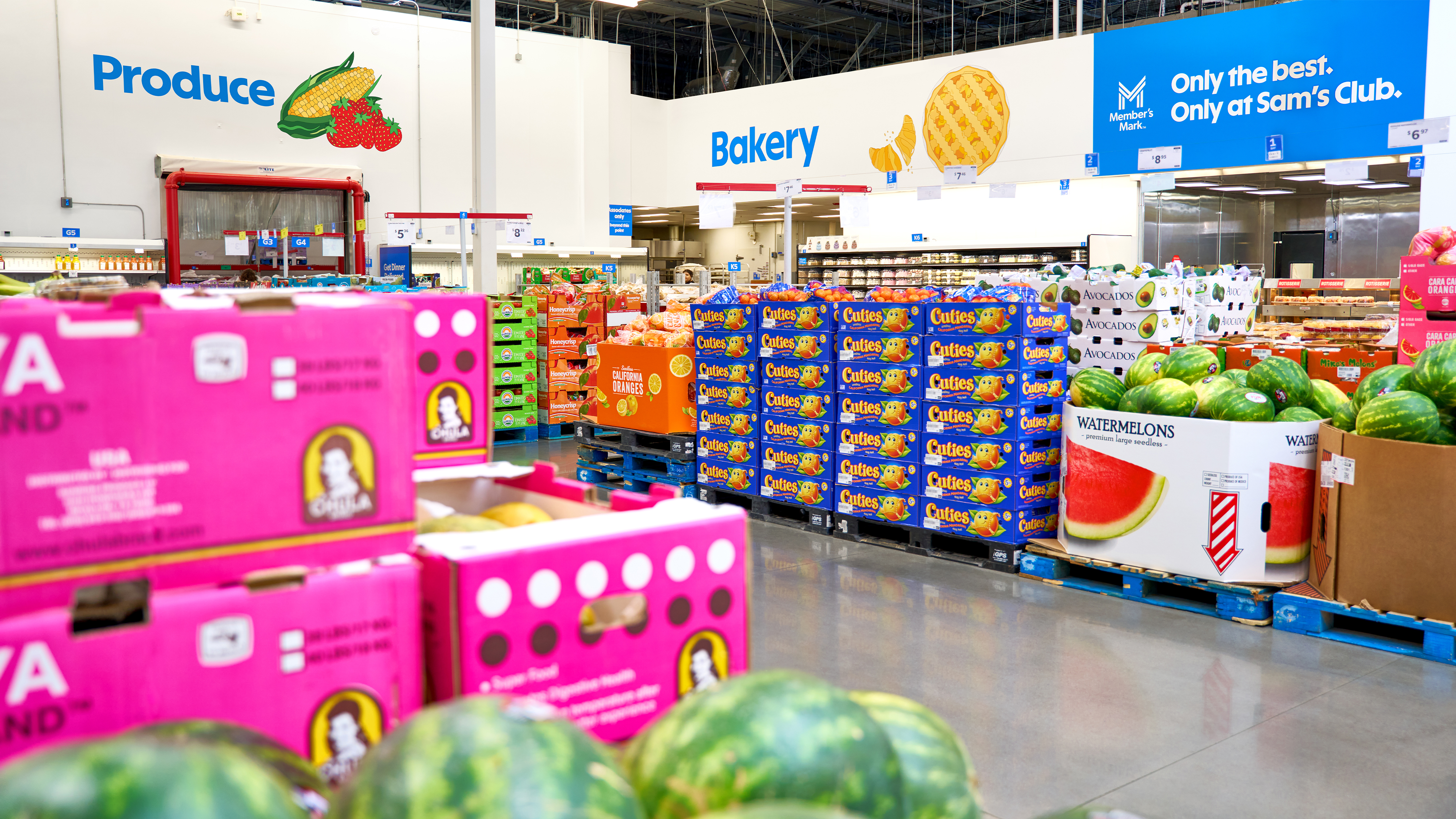 Sam&amp;rsquo;s Club Produce and Bakery Department Signage