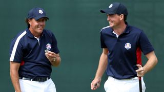 Phil Mickelson and Keegan Bradley at the Ryder Cup