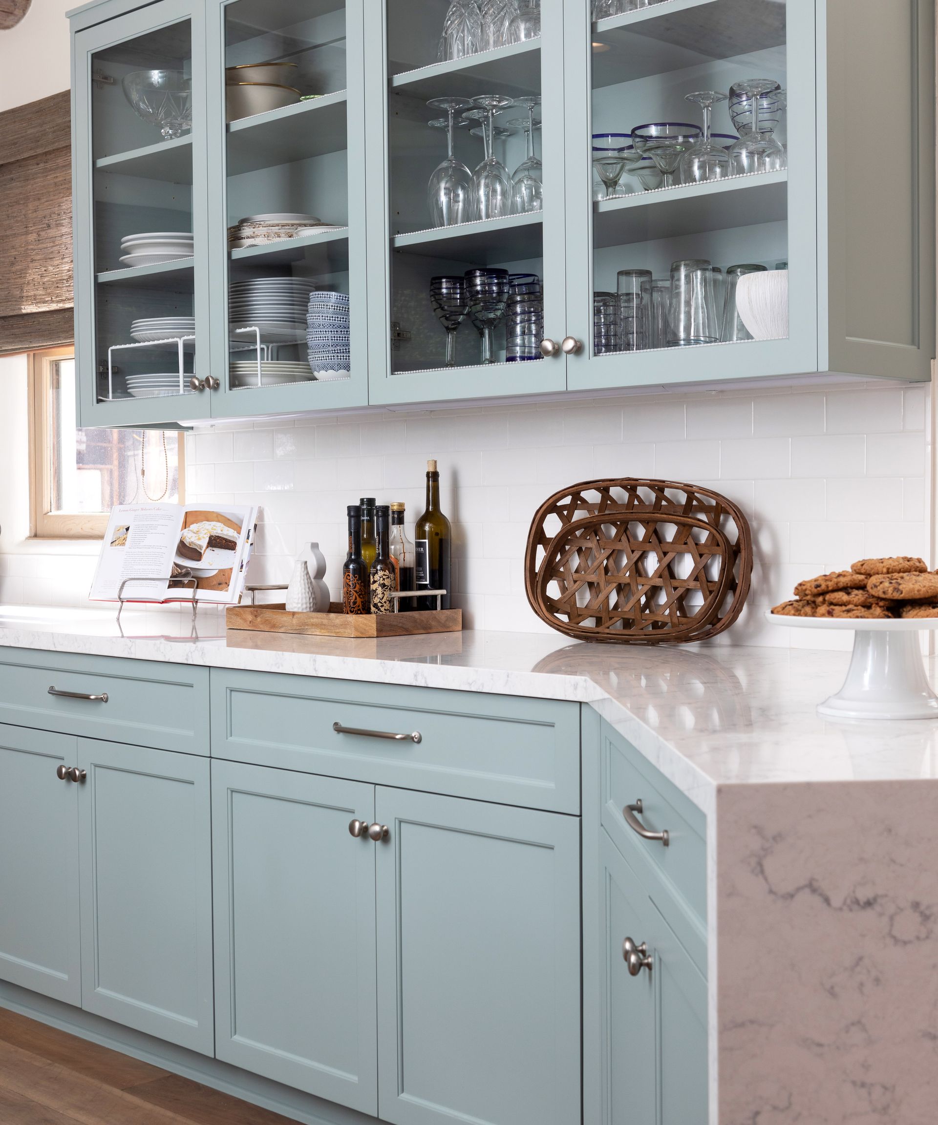 Powder blue kitchen in California