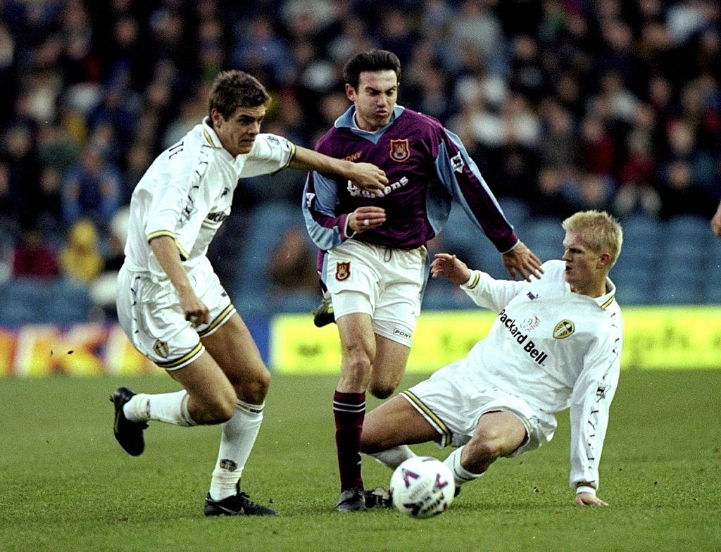 Alf-Inge Haaland in action for Leeds