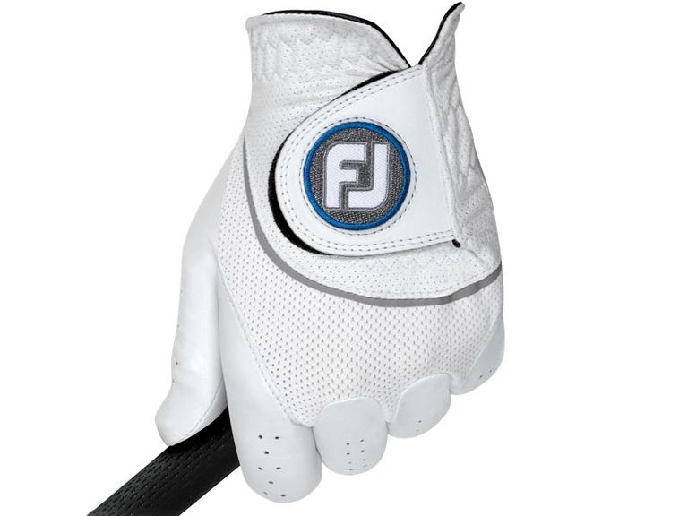 FootJoy Gants de Golf HyperFLX Prior Generation pour Homme, Blanc, Taille M, portés à la Main Gauche