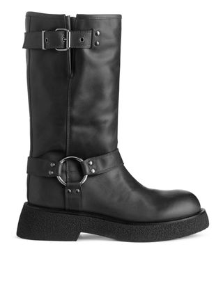 Leather Biker Boots