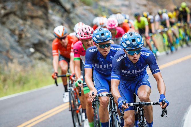 Daniel Jaramillo (UnitedHealthcare) working on the front on stage 3 of the 2018 Colorado Classic