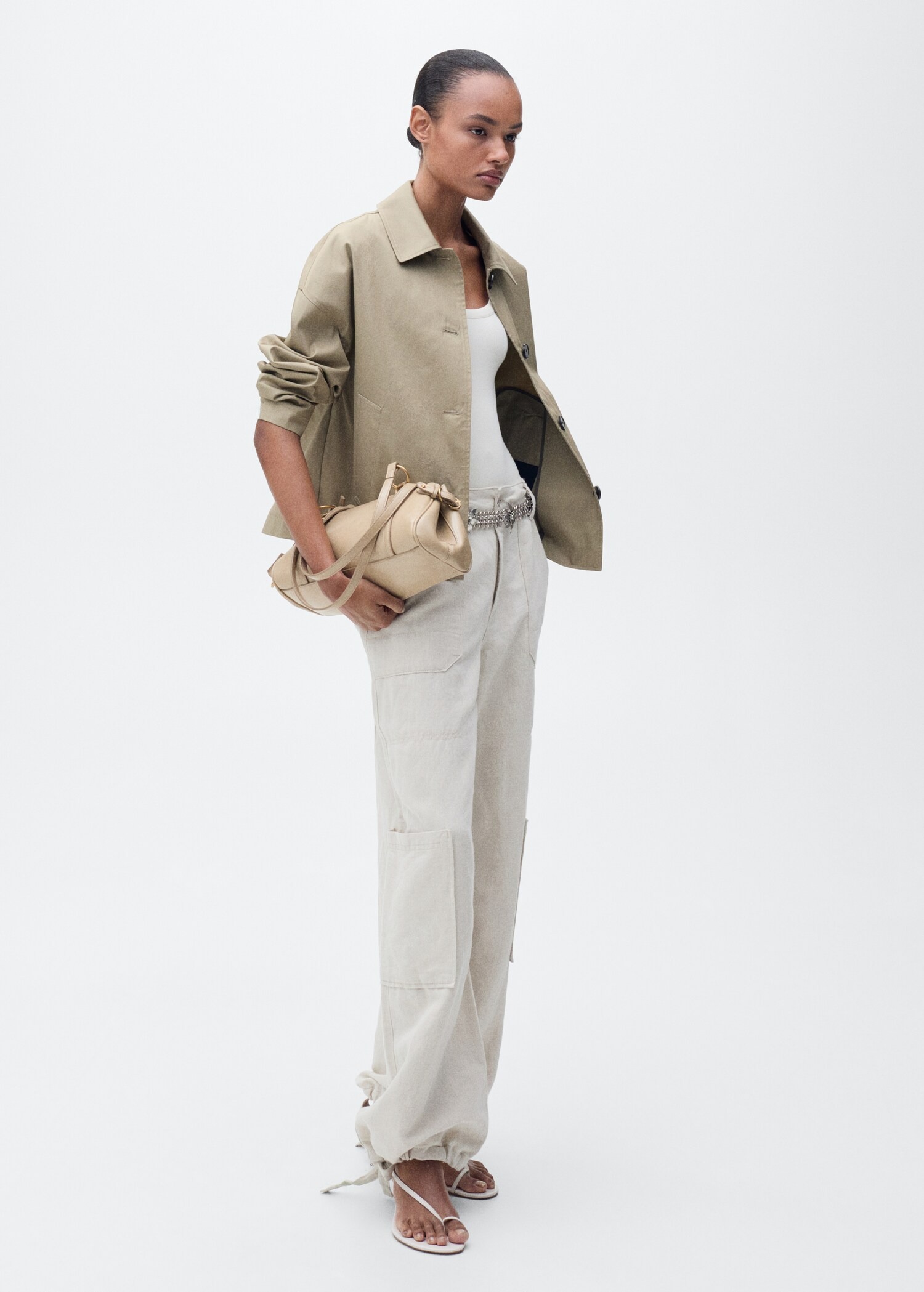 Mango + Wool-Blend Cargo Pants