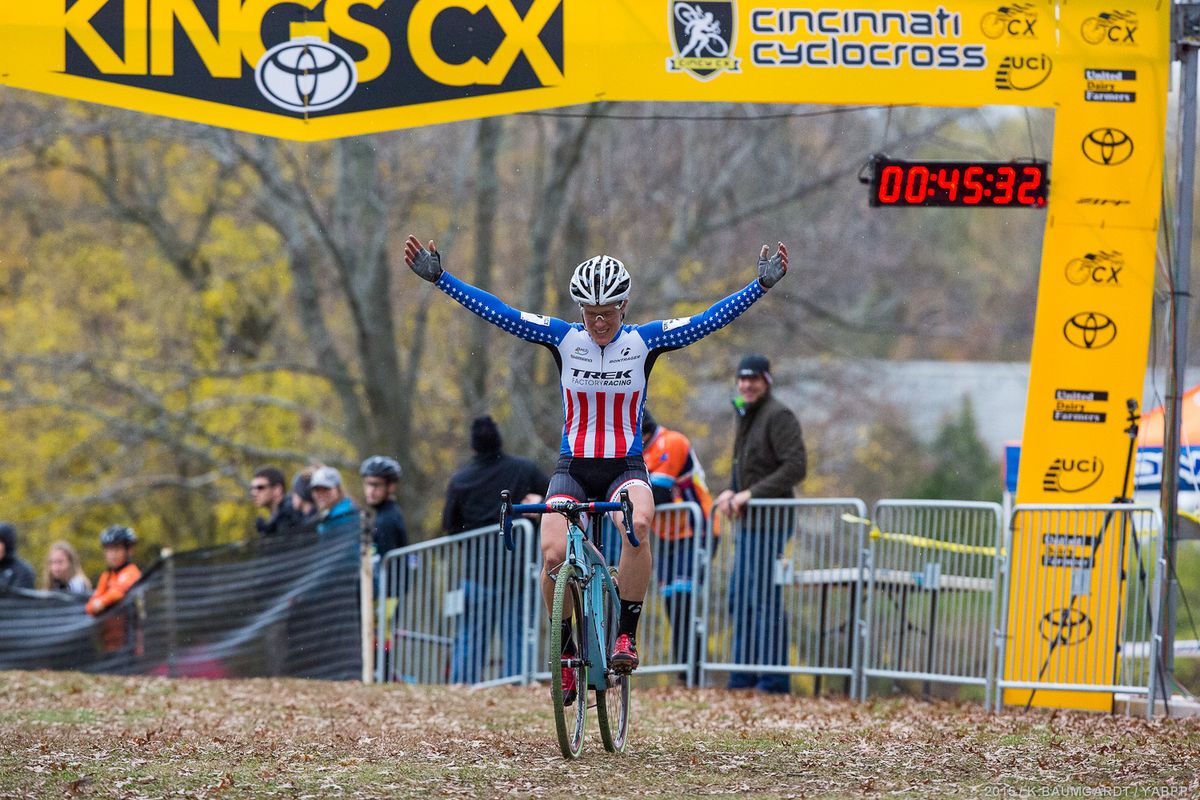 Katie Compton wins Day 1 of Cincy CX