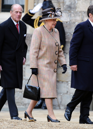 Queen Elizabeth II and Prince Philip, Duke of Edinburgh welcome President Nicolas Sarkozy and his wife Carla Bruni-Sarkozy to Windsor Castle on the first day of their State Visit on March 26, 2008 in Windsor, England