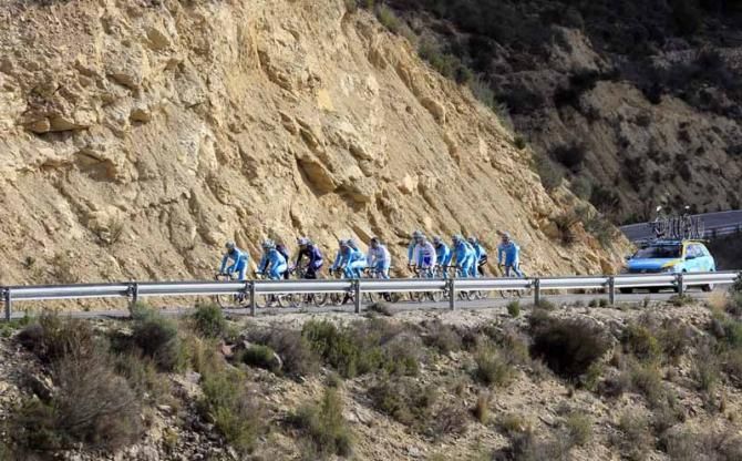 Climbing was on the menu at the Astana training camp at the end of January