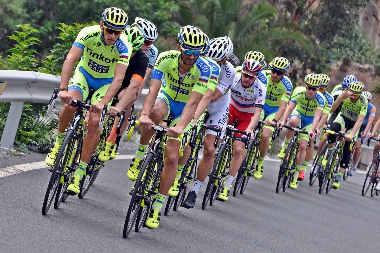 Roman Kreuziger and Daniele Bennati on the front