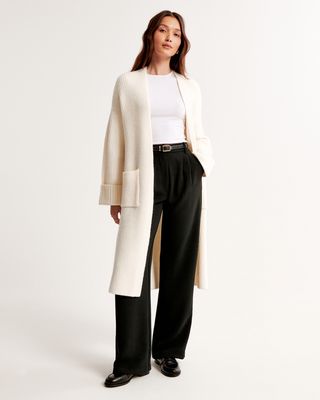 Gestreifter Duster-Cardigan