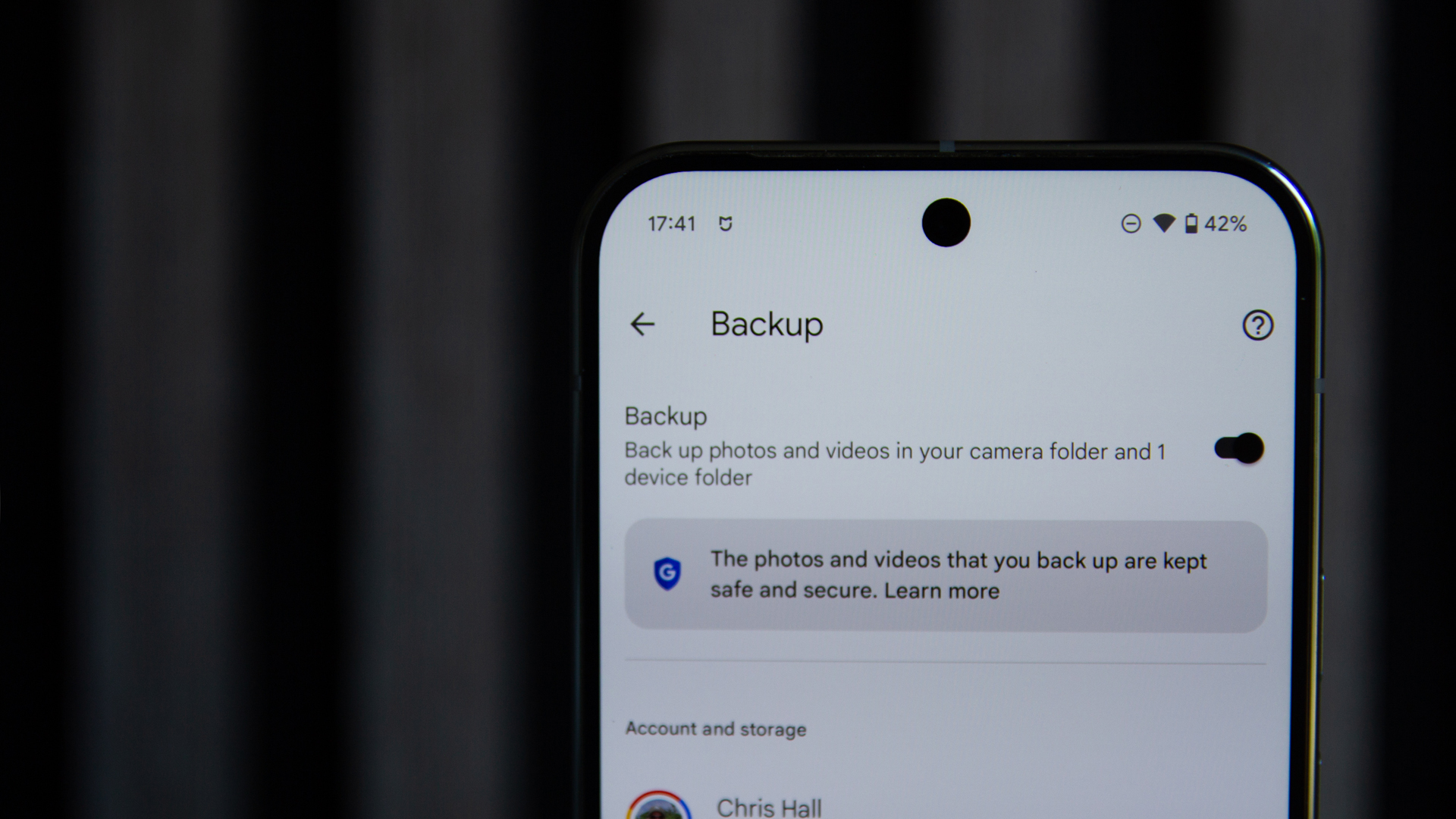 Google Photos backup