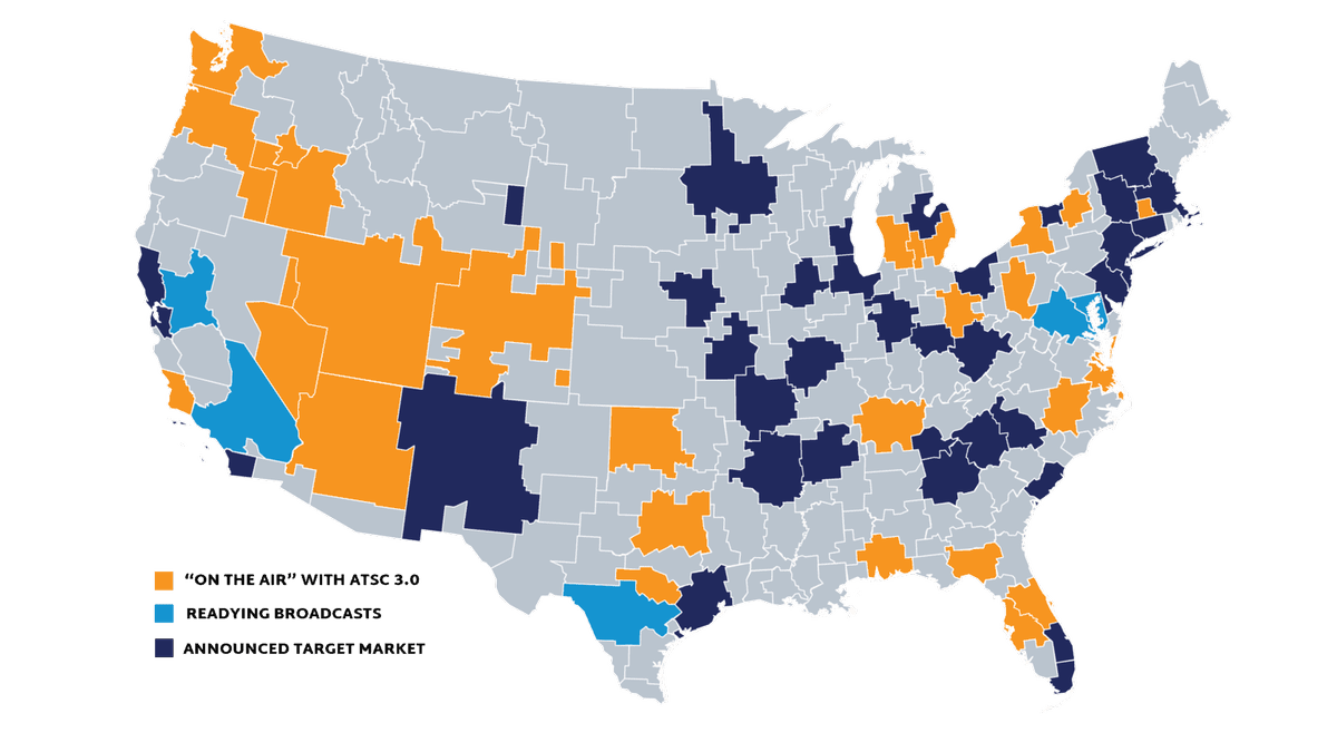 ATSC 3.0 Deployment Map