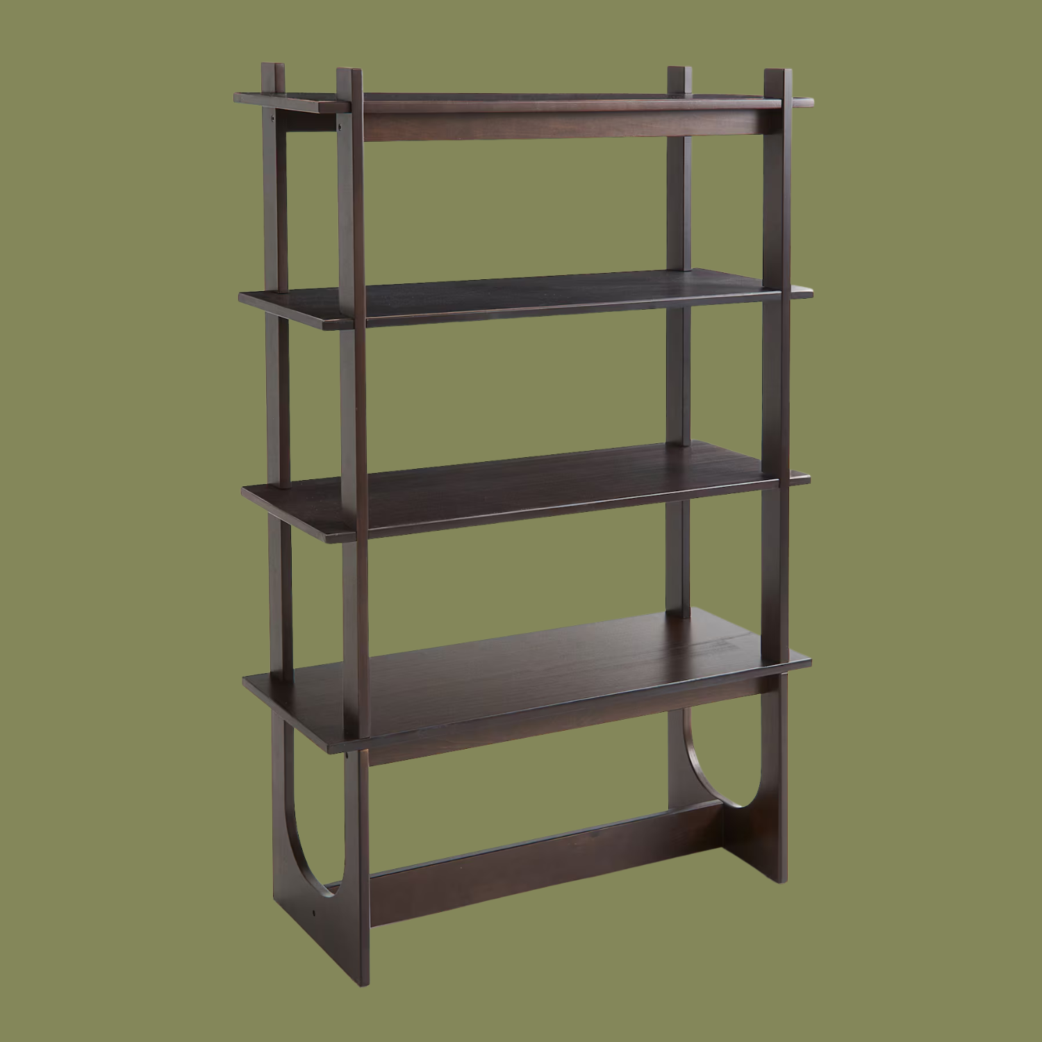 A wood book shelf