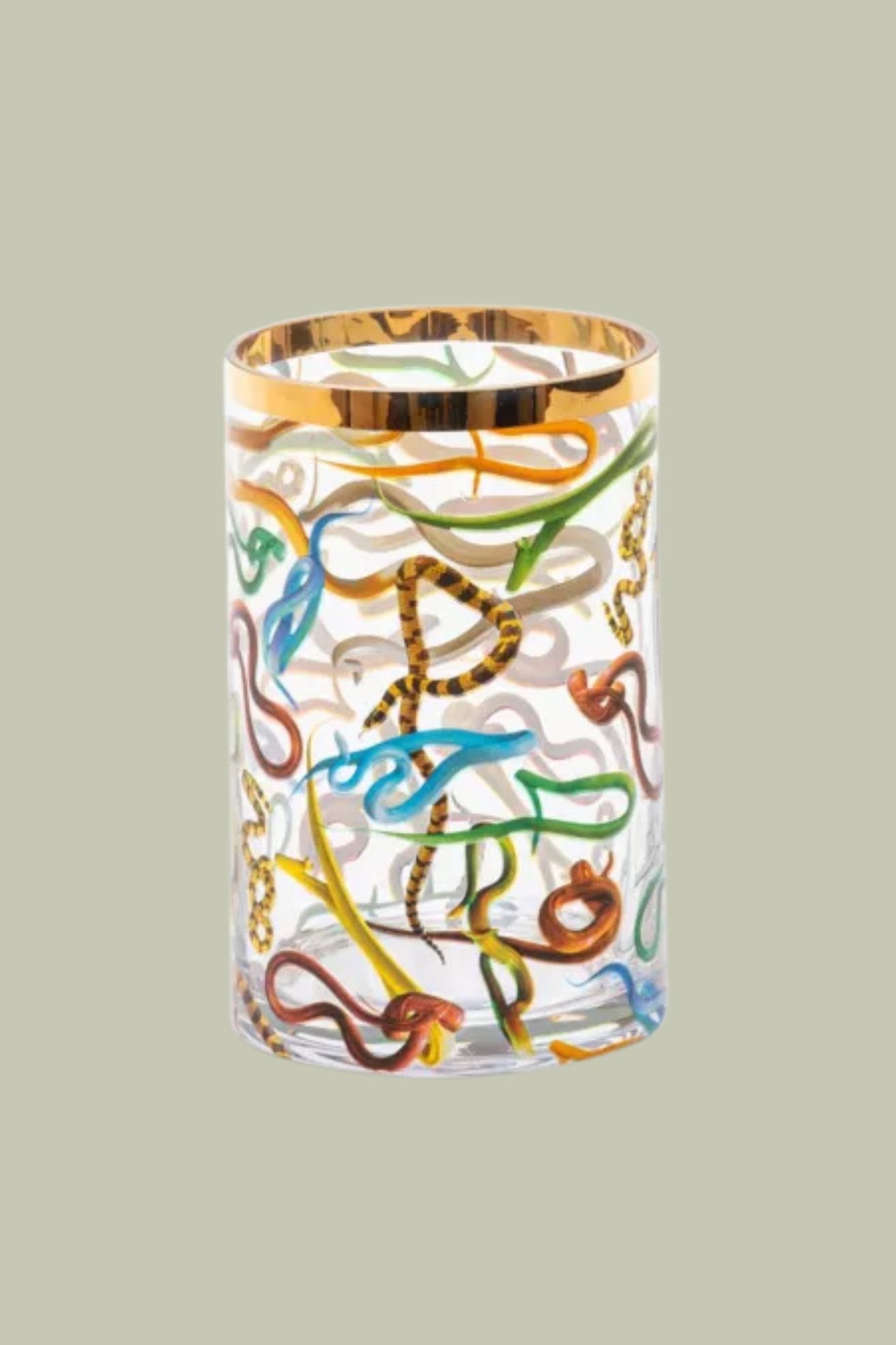 SELETTI, Seletti Wears Toiletpaper Snakes Cylindrical Glass Vase 14cm