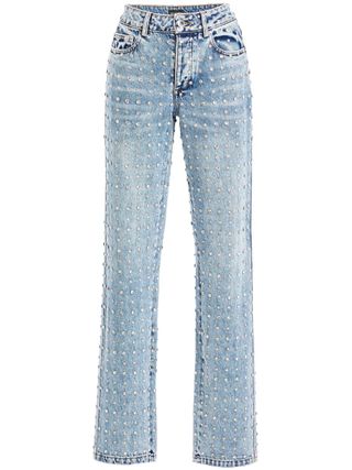 Straight-Fit Jeans With Studs - Women | Mango United Kingdom